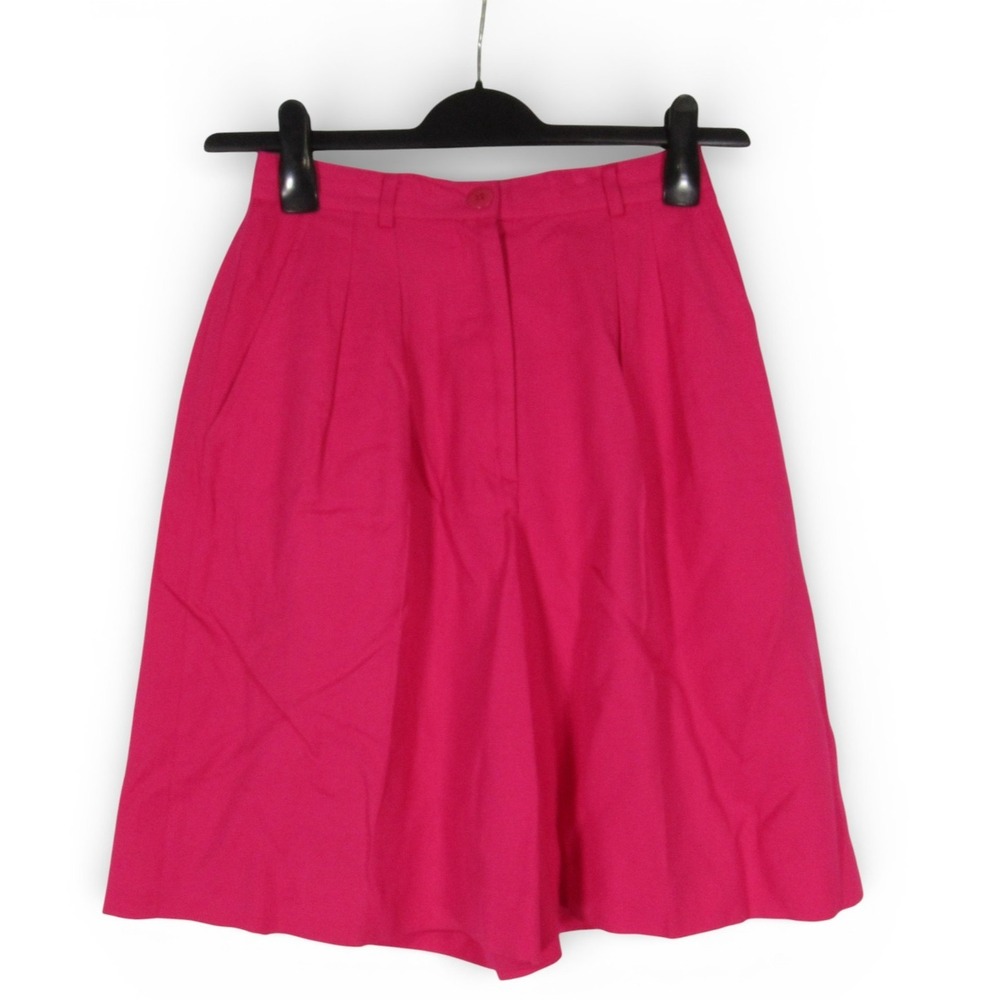 VTG JACQUELINE FERRAR Hot Pink PLEATED FRONT High-Rise SILK BLEND Shorts Sz 8